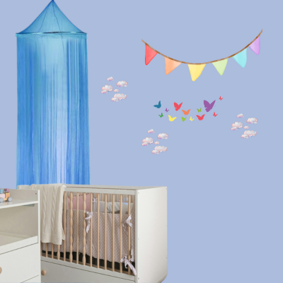 ciel de lit mon lit cabane voilage effet symétrique