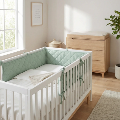 tour de lit bebe vert solution universelle