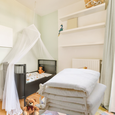 tour de lit beige bébé nuance douce