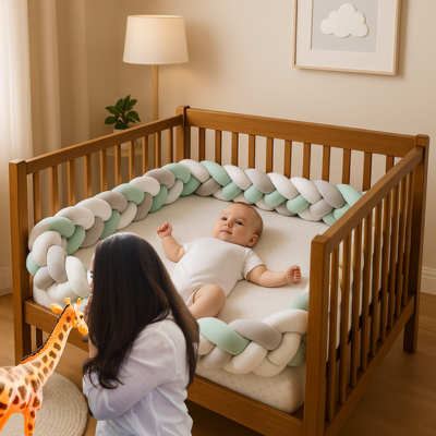 tresse de lit bebe extrême douceur toucher