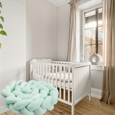 tresse de lit vert bouclier souple