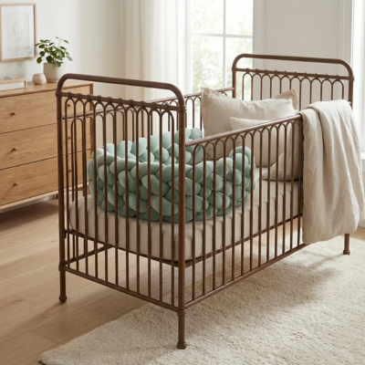 tresse de lit vert sauge rempart moelleux