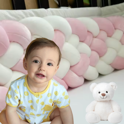 tresse tour de lit coussin apporte confort bébé