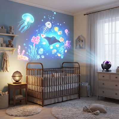 veilleuse bébé projecteur plafond doux nature