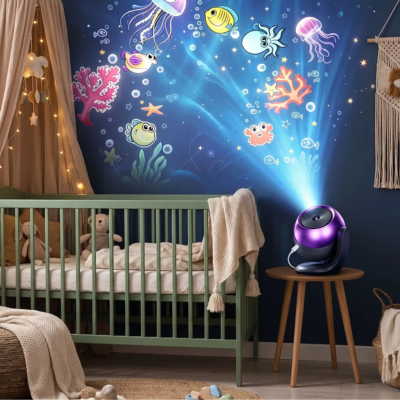 veilleuse bébé projecteur plafond soirée découverte