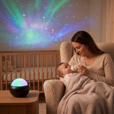 veilleuse projecteur bébé ciel étoile doux agréable