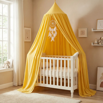 voile de lit cabane s'illumine