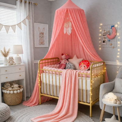 voile de lit pour bebe protecteur respirant embellit instantanément